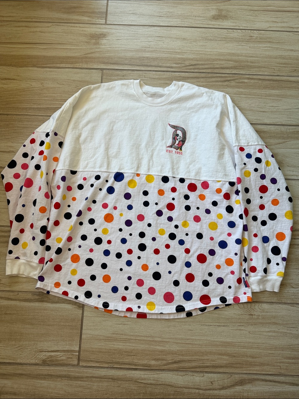 Disney Parks Disneyland Polka Dot Spirit Jersey Adult XXL White